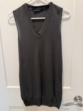 Piazza Sempione Dark Gray V-Neck Knit Tank